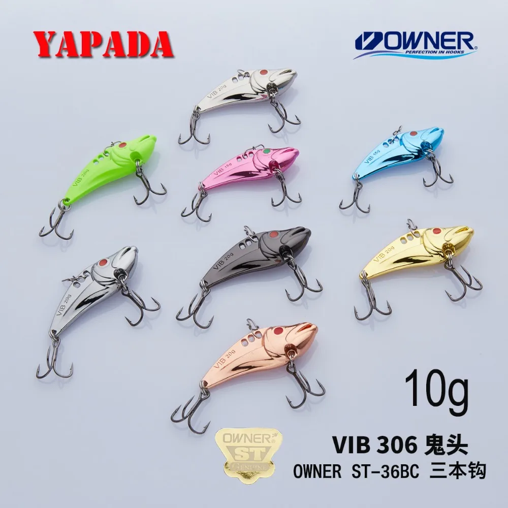 YAPADA VIB 306 привидение 10 г/15 г тройной крючок 43-49 мм перо многоцветный сплав цинка