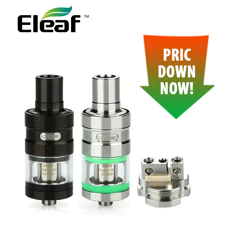 

Original Eleaf LYCHE Atomizer with RBA Head 4ml Rebuildable Tank Airflow Adjustable Side Filling for 510 iStick Pico/iPower Mod