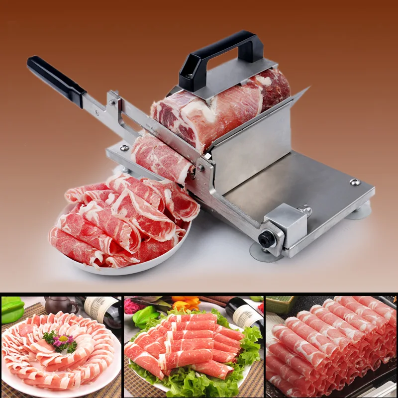 Ручная ломтерезка для мяса баранины/говядины/измельчитель для овощей мяса блок нарезки машина мясорубка