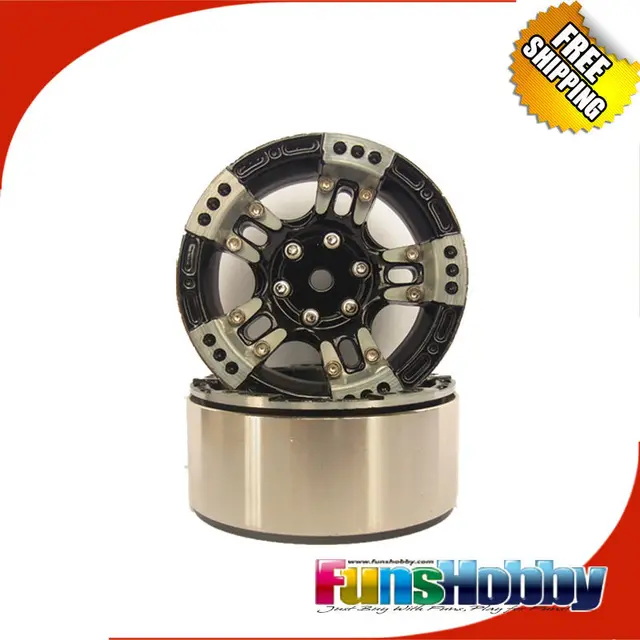 Special Price MHPC One Pair 1/10 RC Crawler CNC Aluminium 1.9" Heavy Duty Beadlock Alloy Rim Wheel 2pcs/bag Free Shipping