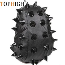 TOPHIGH/Модная крутая сумочка "Ежик", высокое качество, мужской и женский Школьный рюкзак, супер Повседневный детский классический кожаный рюкзак для путешествий