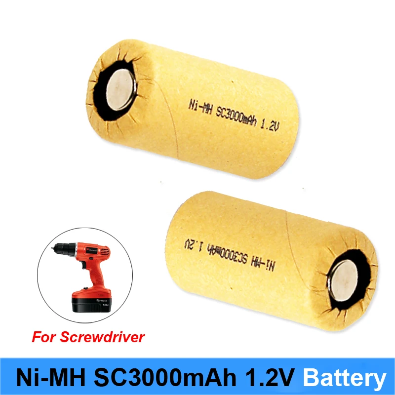 

nimh 1.2v battery 3000mah 10c 15c high power rechargeable nimh battery screwdriver and battery robot