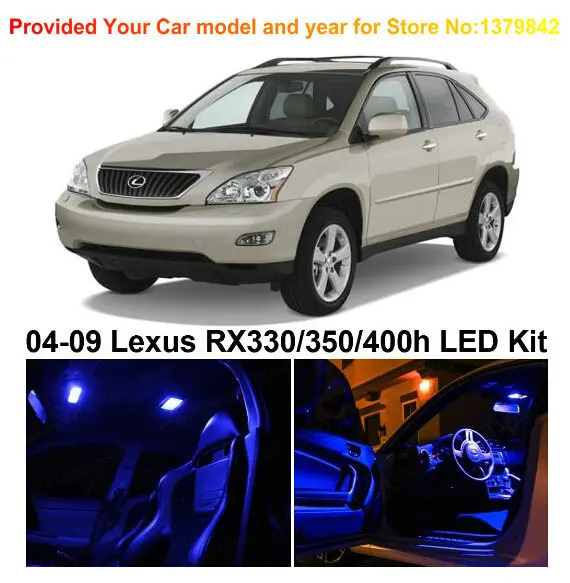 

Free Shipping 6Pcs/Lot car-styling Premium Package Kit LED Interior Lights For Lexus RX330 RX350 RX400h