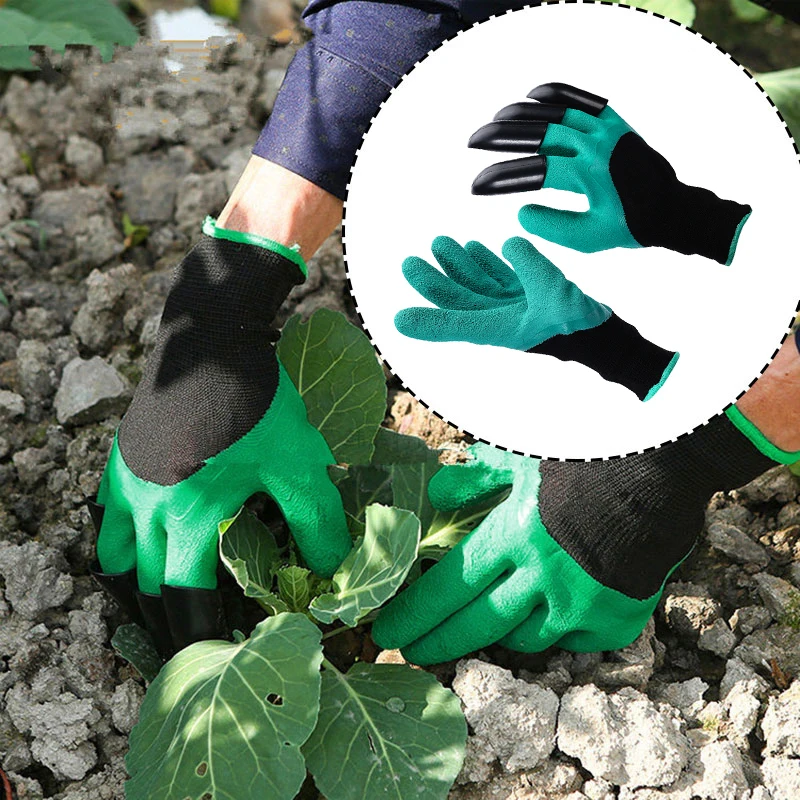 

Garden Gloves With Fingertips Claws Quick To Dig And Plant Safe For Rose Pruning Durable Mittens Digging Smooth Lining Latex