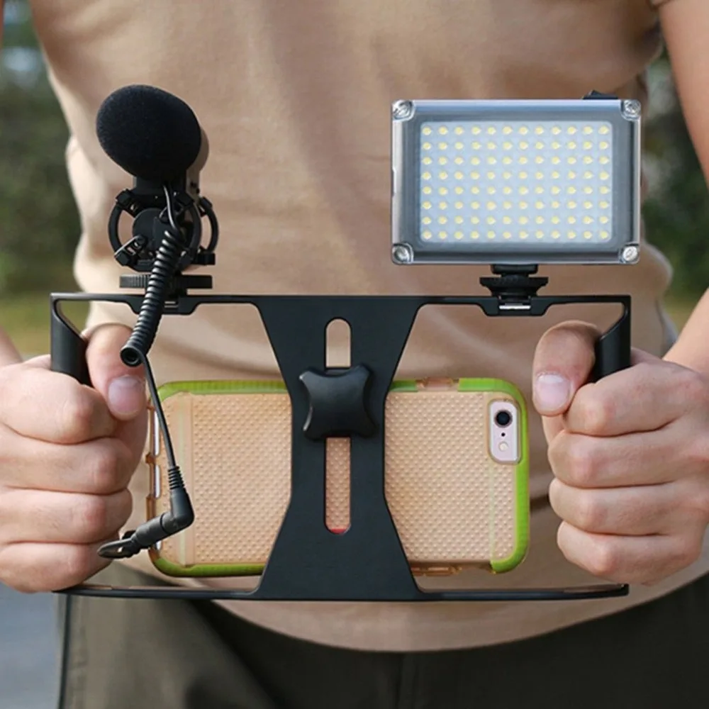  Video Camera Cage Stabilizer Film Making Rig For Smart Phone Video Rig Mobile Phone Holder Hand Gri