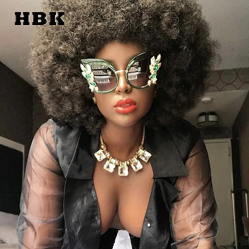 

HBK Butterfly Shape Sunglasses Oversized Big Frame Cat Eye Women Brand Designer Luxury 2018 New Fashion Trendy Sun Glasses UV400