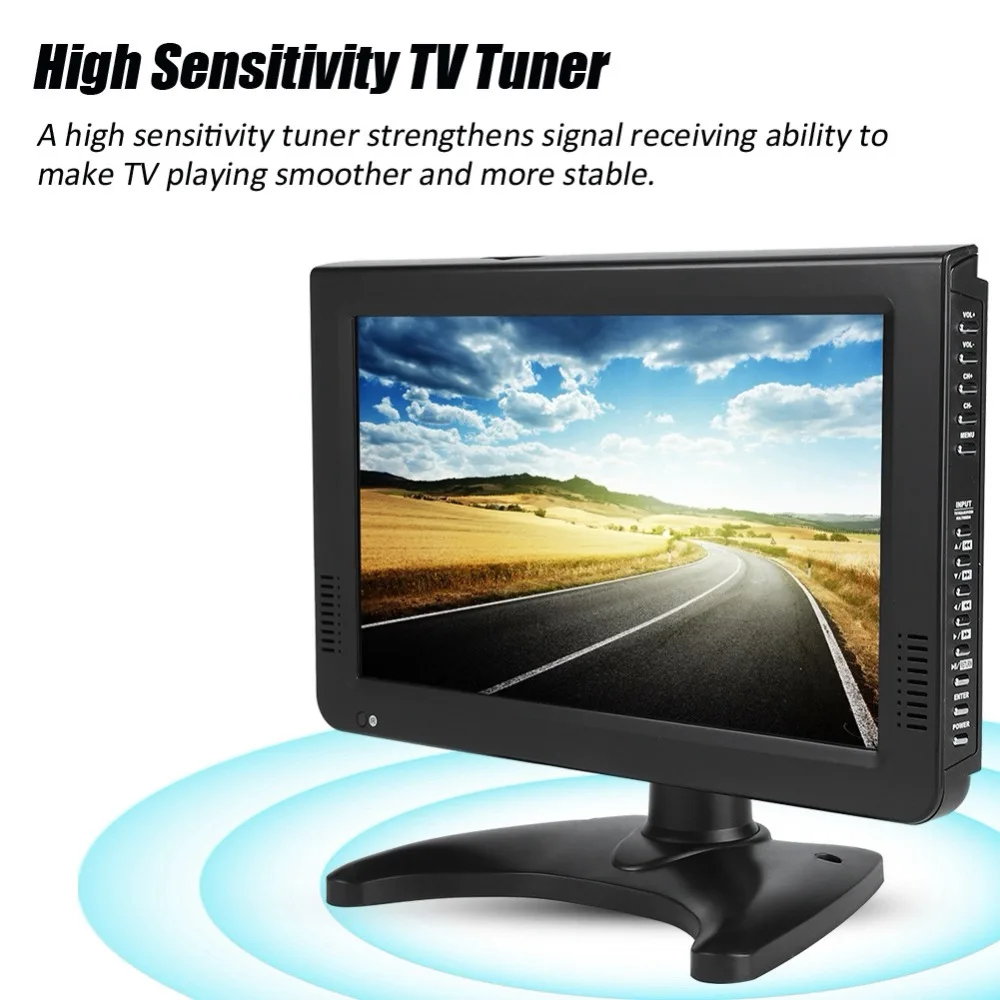 LEADSTAR 10 дюймов DVB-T2 Высокая чувствительность Автомобильный цифровой ТВ Стерео окружающий 1080P автомобильный телевизор
