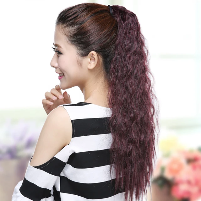 aosiwig 22 high temperature fiber synthetic afro kinky hair pony