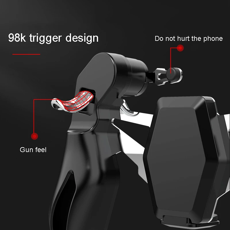  Mobile PUBG Game Controller Gamepad Metal Trigger Shooting Free Fire Gamepad Joystick For IOS Andro