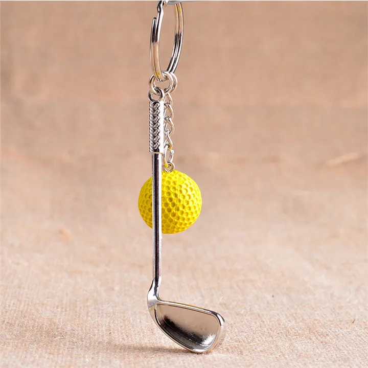 4 Sport Keychains For Women Baseball Bat Keyring Golf Ball Keyholder Tennis Racket  Bowling Ball Ping Pang Men Car Keychain