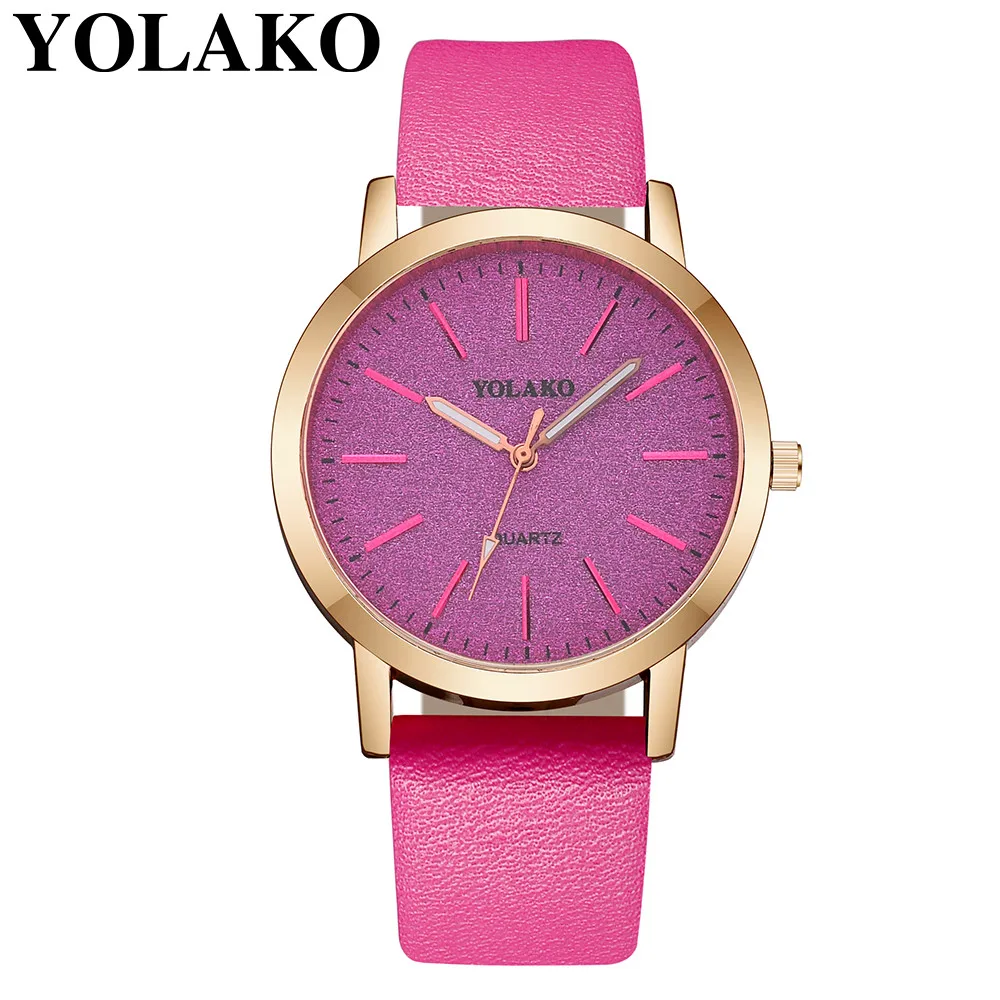 Relogiio feminino reloj mujer YOLAKO Женские повседневные кварцевые часы с кожаным ремешком звездное небо аналоговые наручные часы женские часы