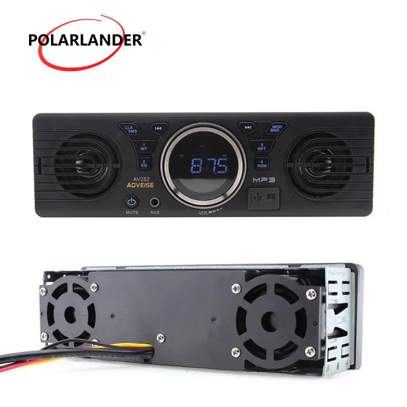 

AUX IN FM 12V In-dash Bluetooth Player USB/SD TF Card Audio 2018 New Style Car MP3 Player built-in 2 speakers