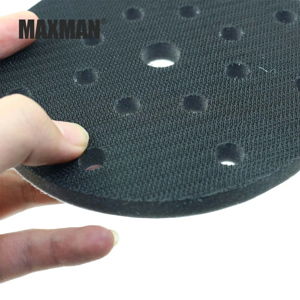 6 Inches (17hole) Sponge Buffering Pad for Flocking Abrasive Disc Backing Pad Uneven Surface Polishing Power Sander Accessories