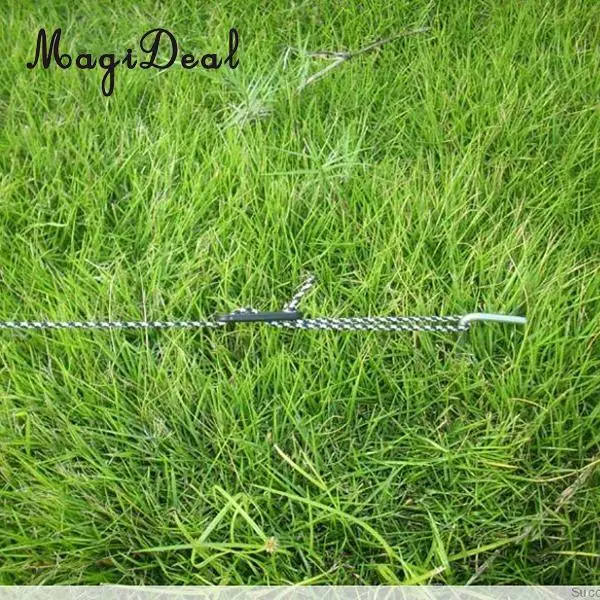 MagiDeal 10Pcs ABS Outdoor Sports Plastic Tent Guyline Bent Runners Black Camping Hiking Travell Replacement Accessories