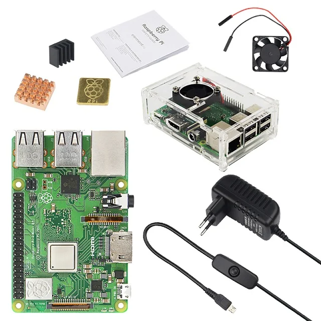 UK Raspberry Pi 3 Model B Plus комплект WiFi и Bluetooth с адаптером питания 3A акриловый чехол лучше, чем Raspberry Pi 3B - Комплект: Комплект 1