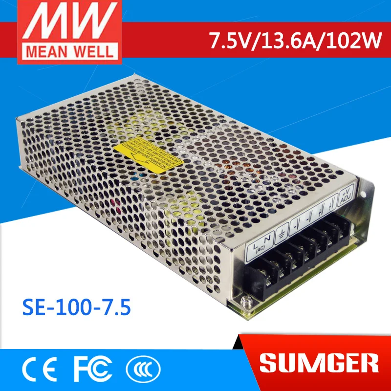 

[MEAN WELL1] original SE-100-7.5 7.5V 13.6A meanwell SE-100 7.5V 102W Single Output Switching Power Supply