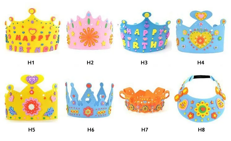 4 шт./партия, детское украшение «сделай сам», игрушки с короной на день рождения/детская шапка ручной работы, детский сад, обучающая игрушка