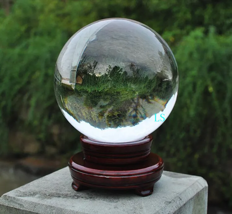 Buy crystal ball wholesale with wooden base quartz