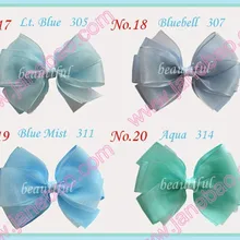 500 шт. девушка бутик 3 двойной Эбби organzagrosgrain Луки зажим для волос