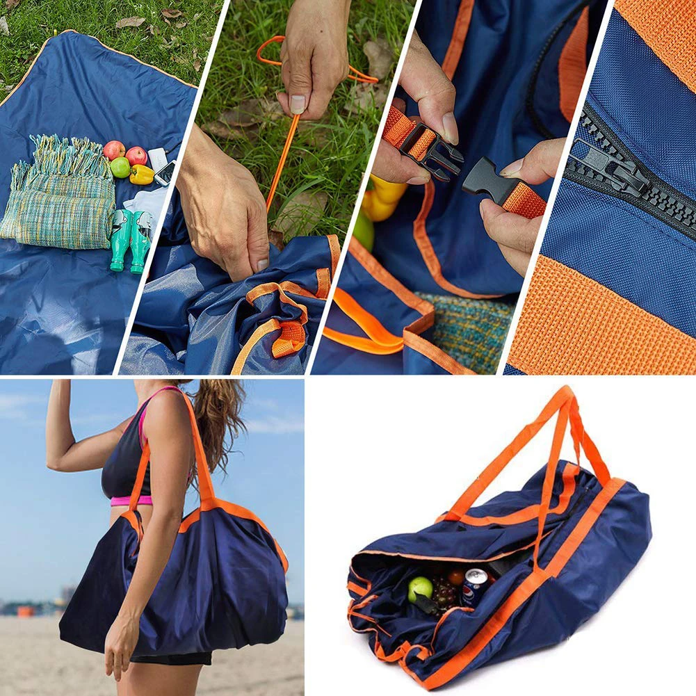 

Travel Bag Portable Large Capacity Beach Hiking Camping Waterproof Oxford Cloth Practical Picnic Mat Outdoor Mountaineering Bag