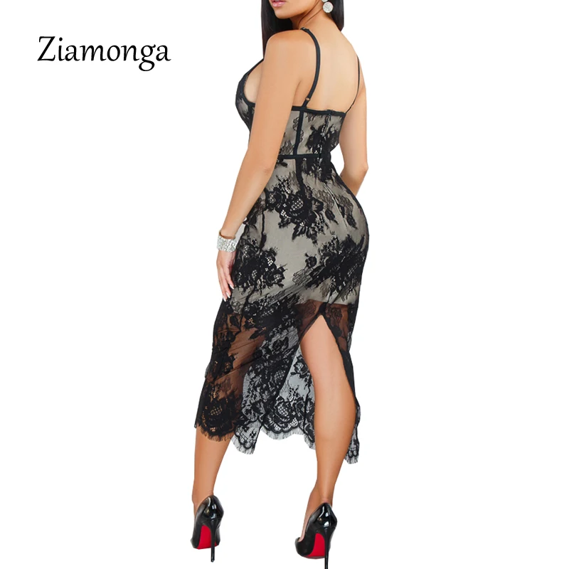 Ziamonga черный хаки кружево вышивка Бандажное платье сладкий цветочный сетчатая одежда Новинка года ремень вечерние п