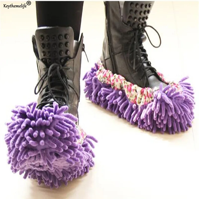 

2PCS Cleaning Foot Cleaner Shoe Mop Slipper Floor Dusting Cover Convenient Practical Home accessories Cleaning Tools HA