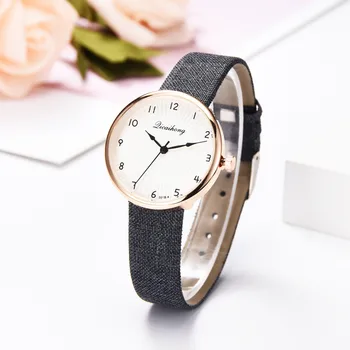 

FASHION Women Watch Shell Print Monochrome Watch Minimalist Leather Strap Ladies Quartz Wristwatch relojes para mujer montre