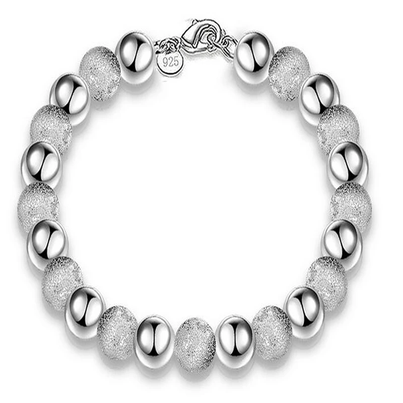 Браслет женский из серебра 2017 пробы с бусинами|beads bracelets for women|bead braceletbracelets women |