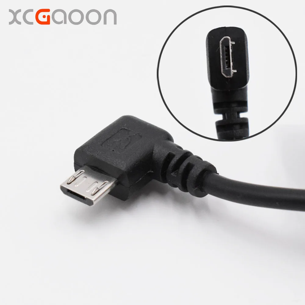 XCGaoon автомобильный DC модуль преобразователя вход DC 12 В и 24 В до 5 В 2A с микро USB кабелем(изогнутый слева) подходит для автомобиля dvr gps длина кабеля 3,5 м