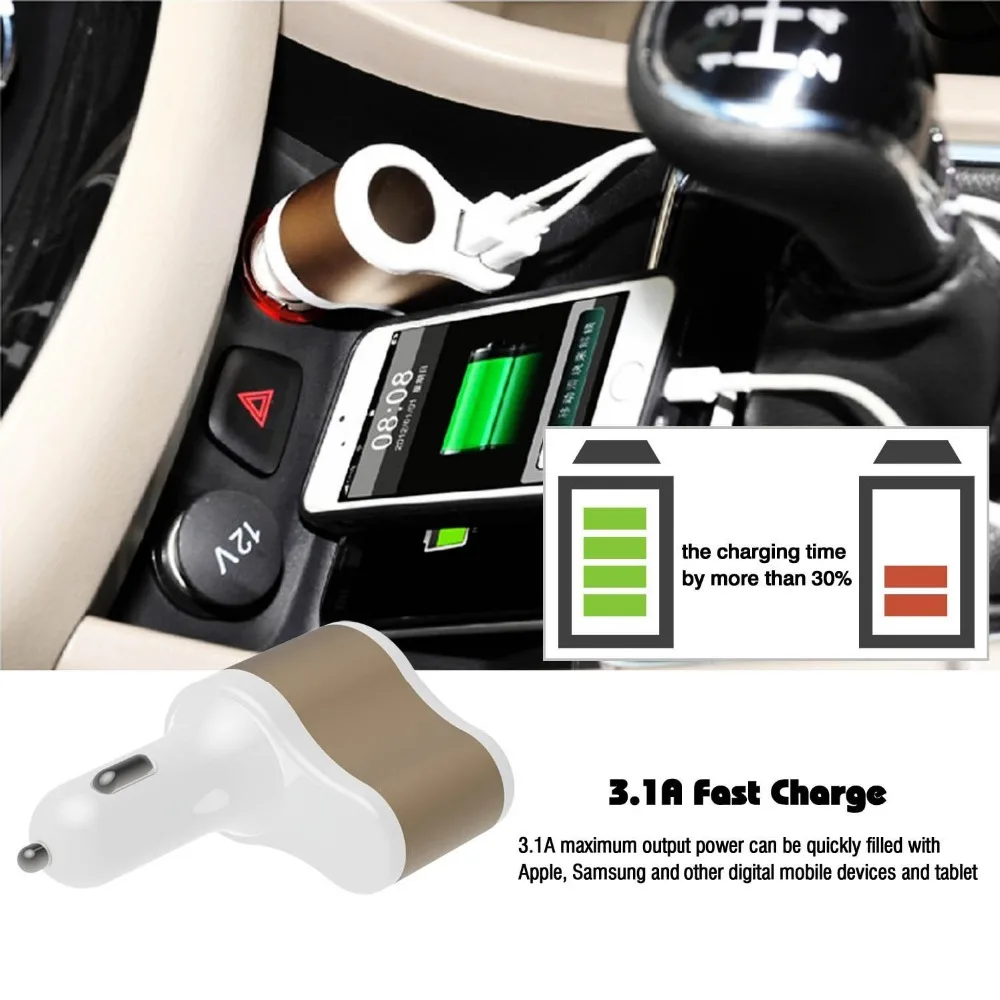 Car-Charger-Dual-Port-Usb-Car-Charger-cigarette-lighter-Retractable-USB-Cable-Portable-For-iphone-xiaomi-ipad-huawei-meizu-3-in-1-charging-3-1-A-fast-charging (6)