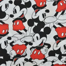 55*160 см Микки Маус Вязание Эластичность хлопчатобумажная ткань для шитья материал "сделай сам" пэчворк для ребенка хлопковое постельное бельё