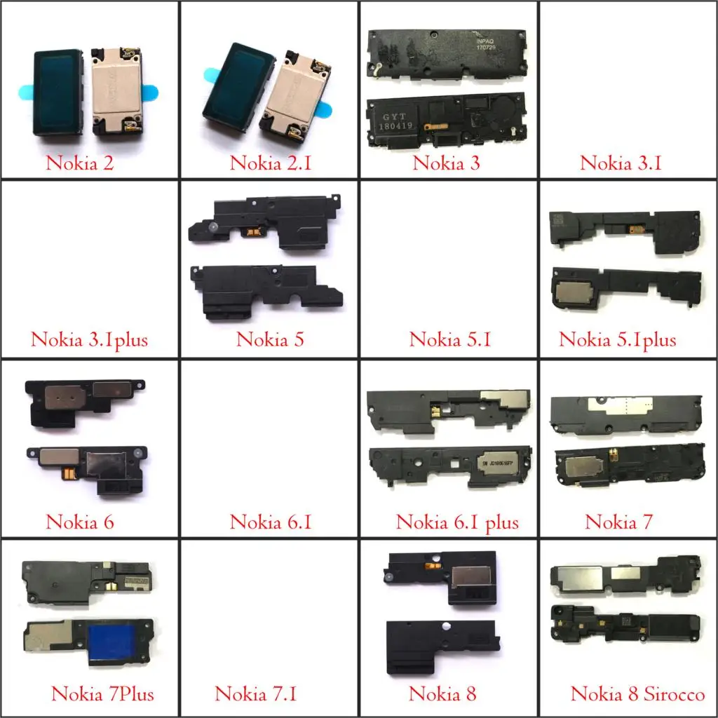 

Buzzer Ringer Loud Speaker Loudspeaker for Nokia 2 2.1 3 3.1 plus 5 5.1 plus 6 6.1 plus 7 plus 7P 8 Sirocco X5 X6 X7