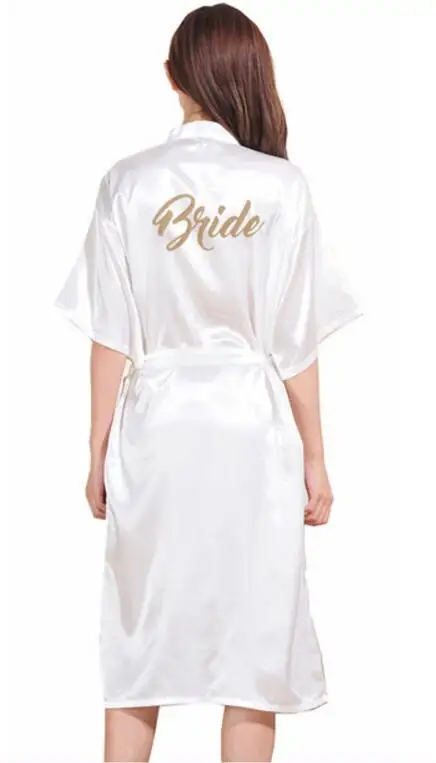 

TJ02 Women Bathrobe Letter Bride Bridesmaid Mother of the Bride Maid of Honor Get Ready Robes Bridal Party Gifts Dressing Gowns