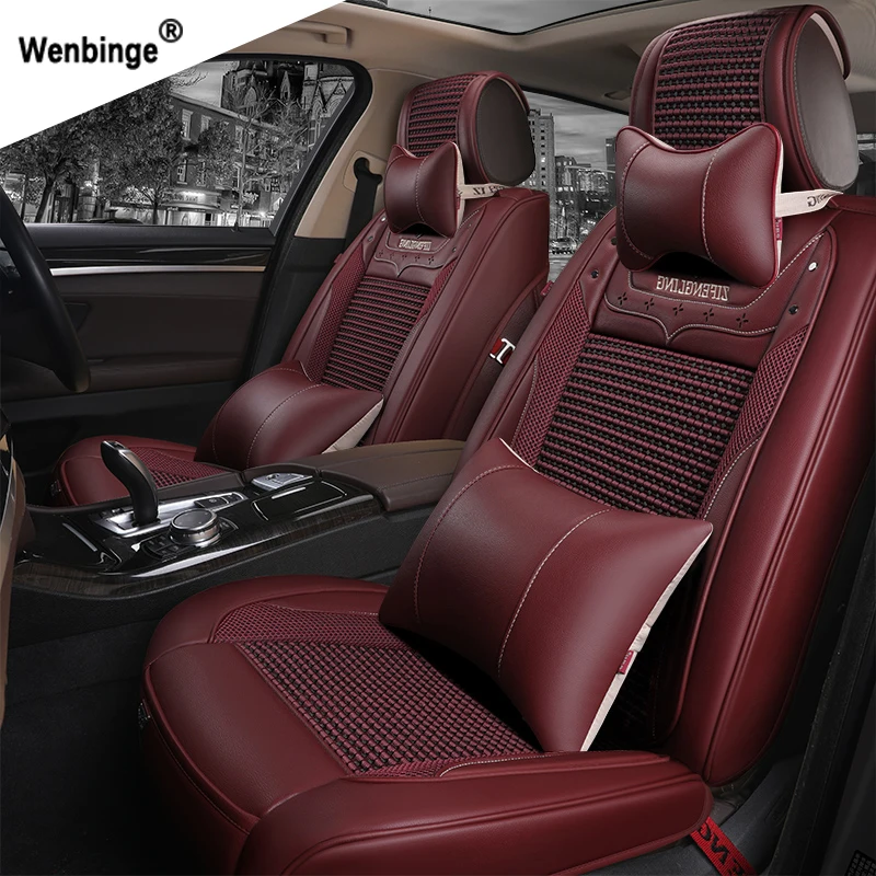 

wenbinge Special Leather Car seats four seasons general for geely All Models emgrand EC715 EC718 EC7 EC8 turnkey auto stickers