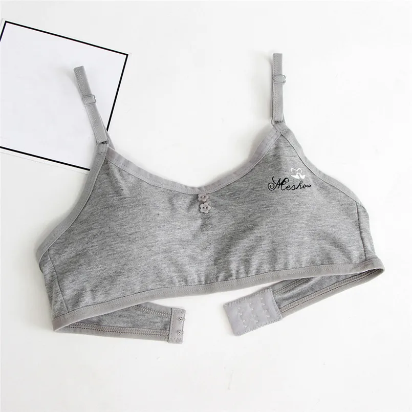 

2019 new teenager Cotton bra Kids Girls Underwear Adjustable Bra Vest Children Underclothes Undies Clothes frete gratis #4M21