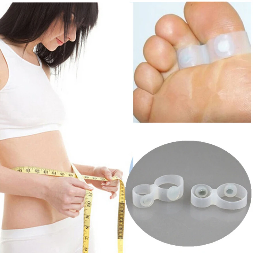 2pcs Wonder Diet Slim slimming body Soft Silicone Double Toe Ring magnetic Keep Fitness font b