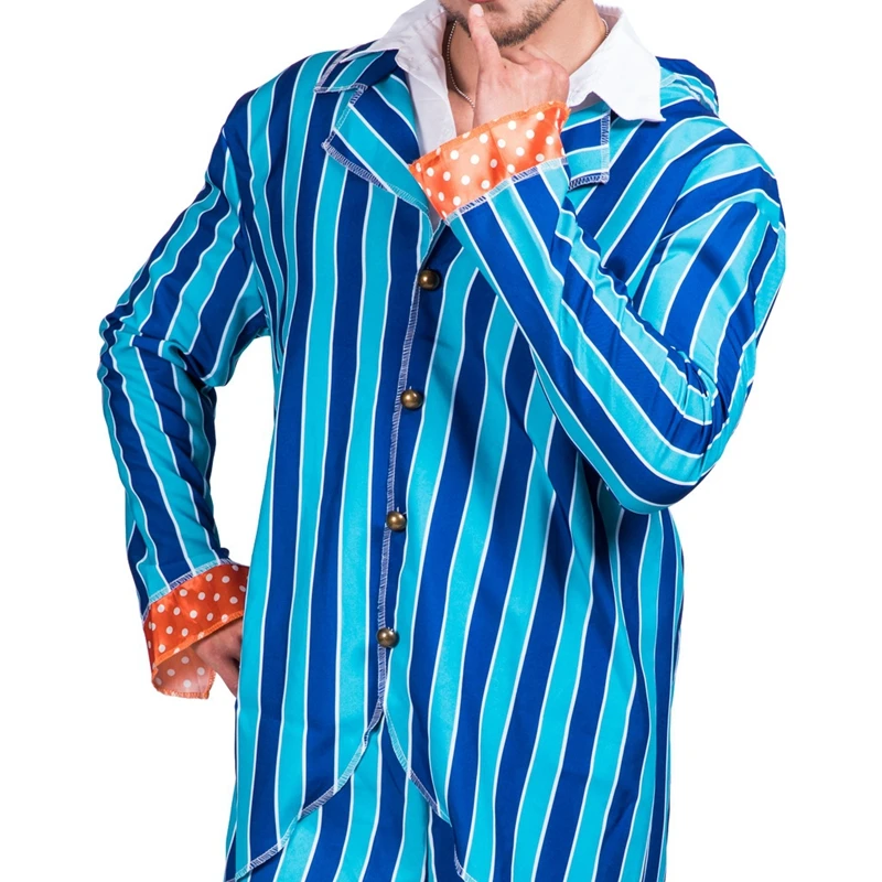 Austin Powers Carnaby Street Deluxe синий костюм для взрослых мужской нарядный костюм| |