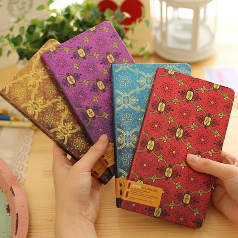 

New vintage note book diary for school diary Notepad A6 96 Sheets Daliy Memos Hardcover Office School Supplies Gift