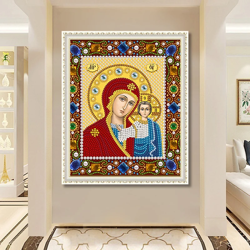 

DONGLANG DIY diamond painting icon full dirll inlaid 5D diamond embroidery religion fashion cross stitch home decoration