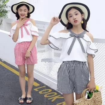 

Kids Girls Trendy Clothes 10 12 Year Teen Girls Clothing Set Ruffle Tee Shirts + Shorts Spanish Baby Clothes Set Kids Costumes