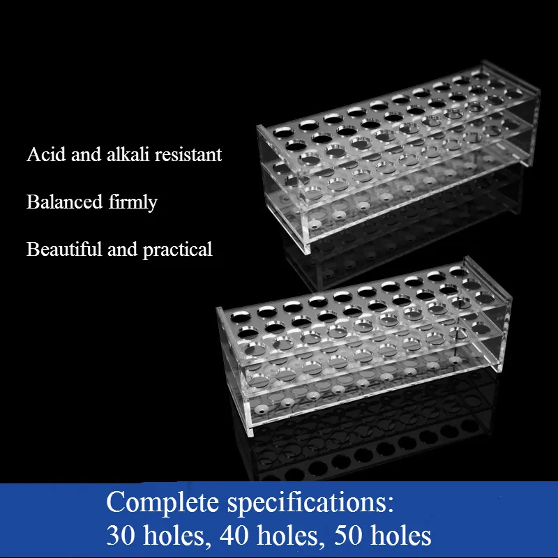 Прямоугольная прозрачная подставка для пробирки из оргстекла 15,5 мм* 30 отверстий, подставка из органического стекла диаметром 15 мм, подставка для пробирки, держатель для коктейля