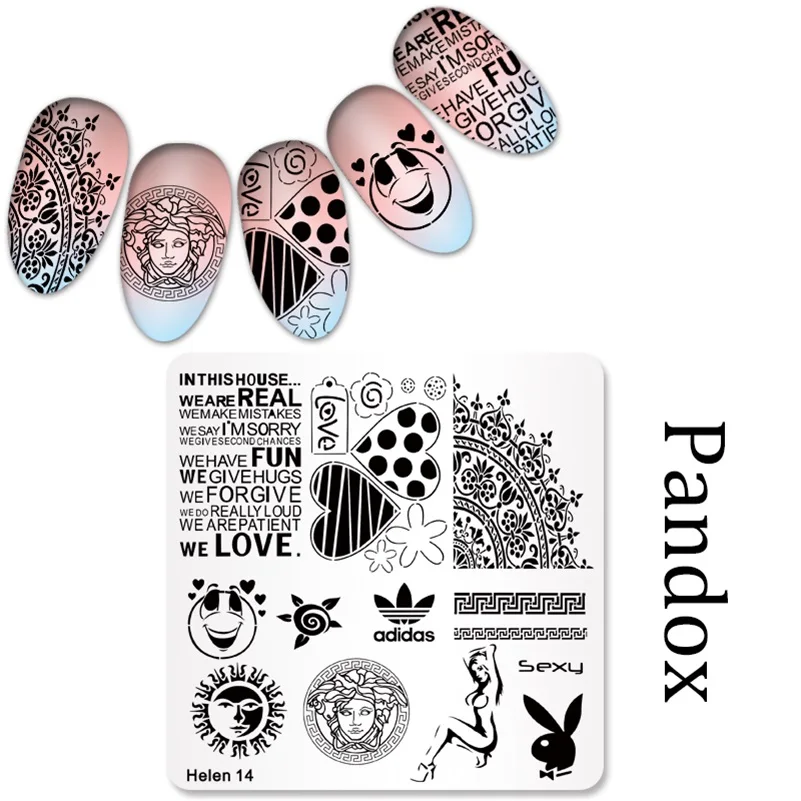2019 Новая серия пластин для стемпинга ногтей самодельные изображения Konad Nail Art