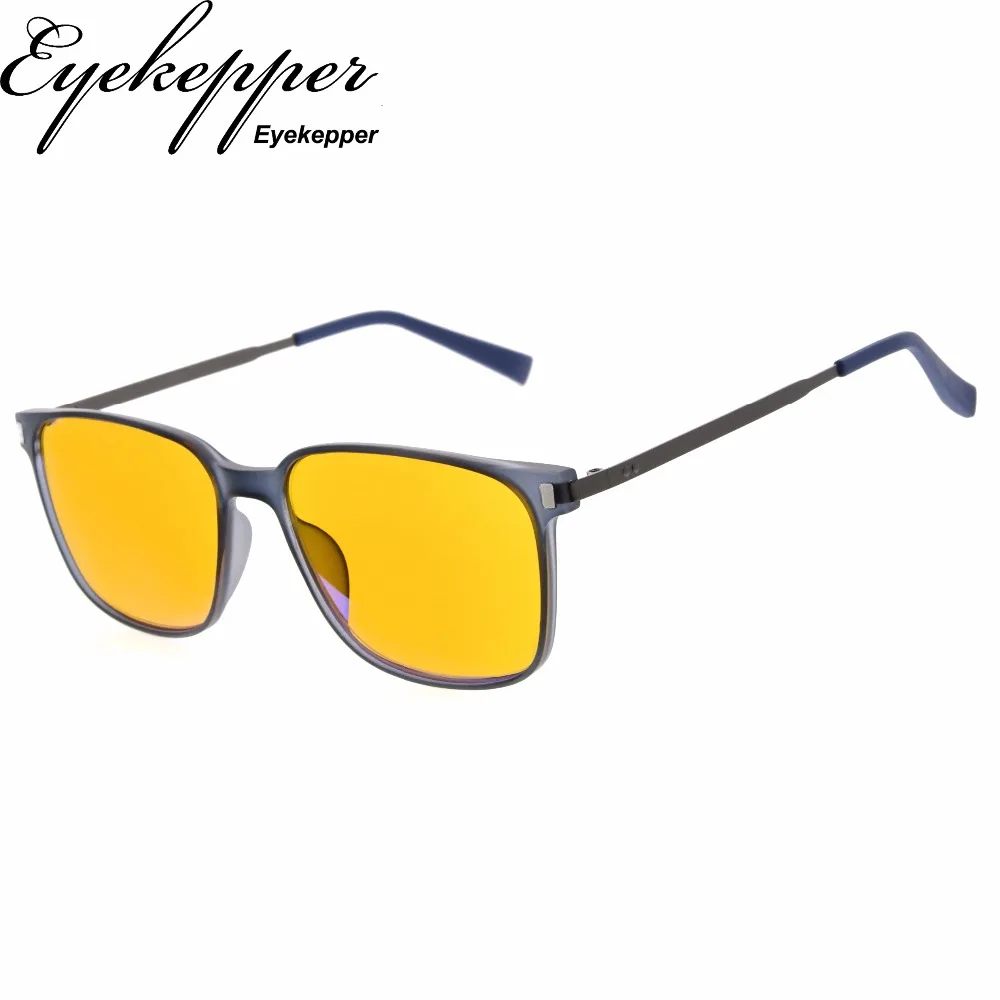 

DSDT1797 Eyekepper 97% Blue Blocking Reading Glasses for Men,Dark Orange Lens with Anti Reflective Coating Computer Readers