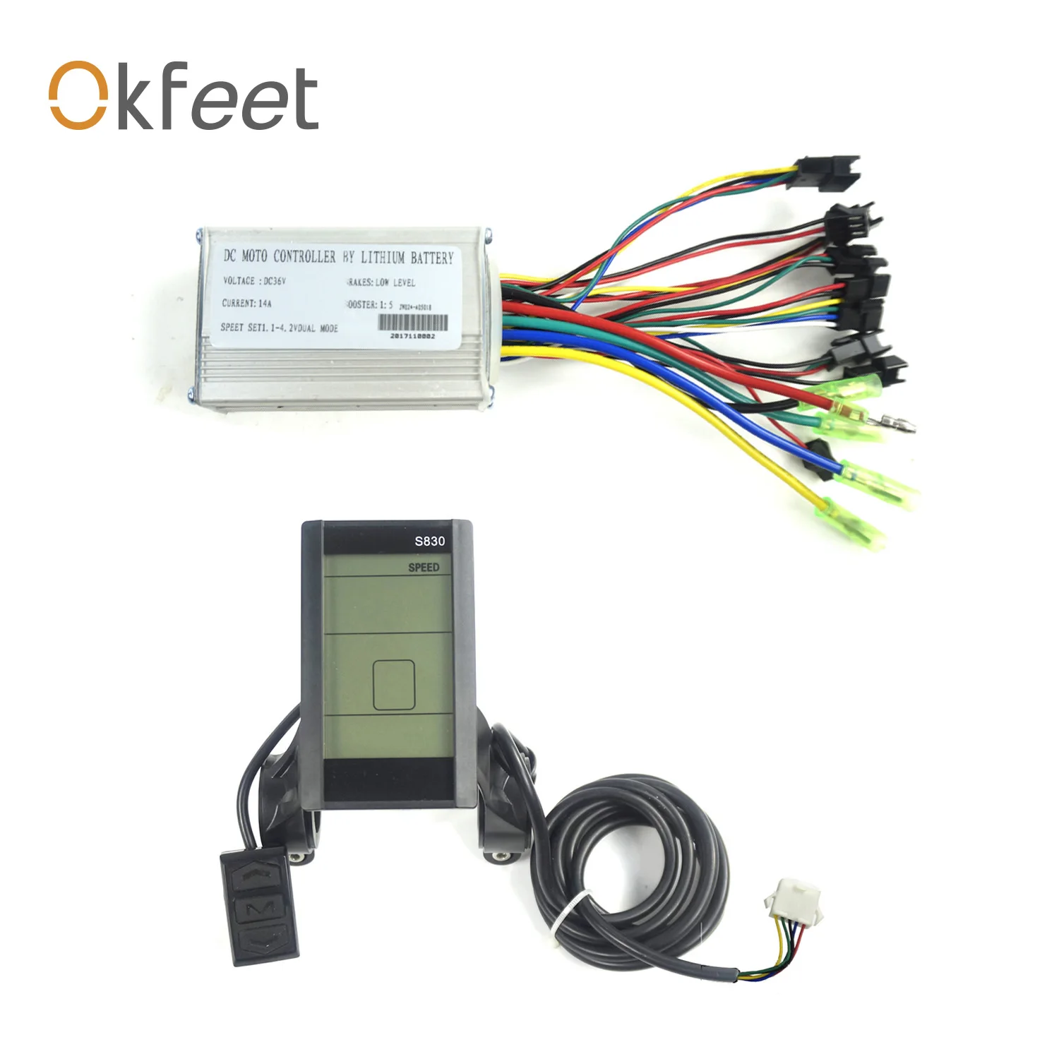 Excellent Okfeet Electric Bicycle BLDC Motor Brushless Speed Controller 250W  36V  DC With Hall E-Brake Sensor Reverse 14A 6Mosfet 0