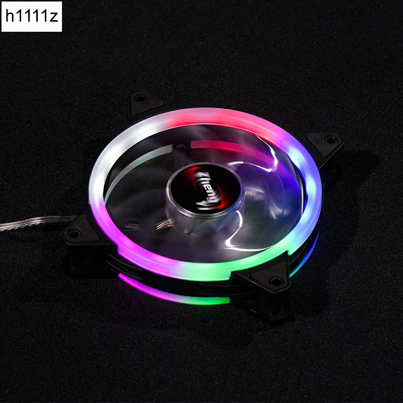 

PC Fan Cooler Radiator 120mm Fan Ultra Silent Double Circle LED Cooling Fan for Computer PC Case 12V Cooler Master HeatSink Fans