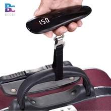 Becbi Чемодан весы 50кг х 50 г мини Портативный электронный Вес висит Steelyard весы с крючком цифровой чемодан для путешествий