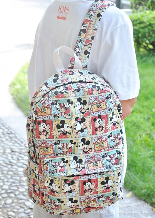 Дисней Микки Маус мультфильм детский рюкзак сумка для школы tote Досуг начальной школы студенческая мода путешествия