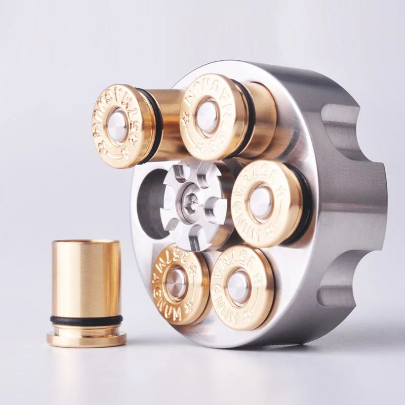 

EDC Revolver Magazine Left Wheel Fingertip Gyro Stainless Steel + Brass Gyro Toy Outdoor Camping Equipment Tools Crafts Gift