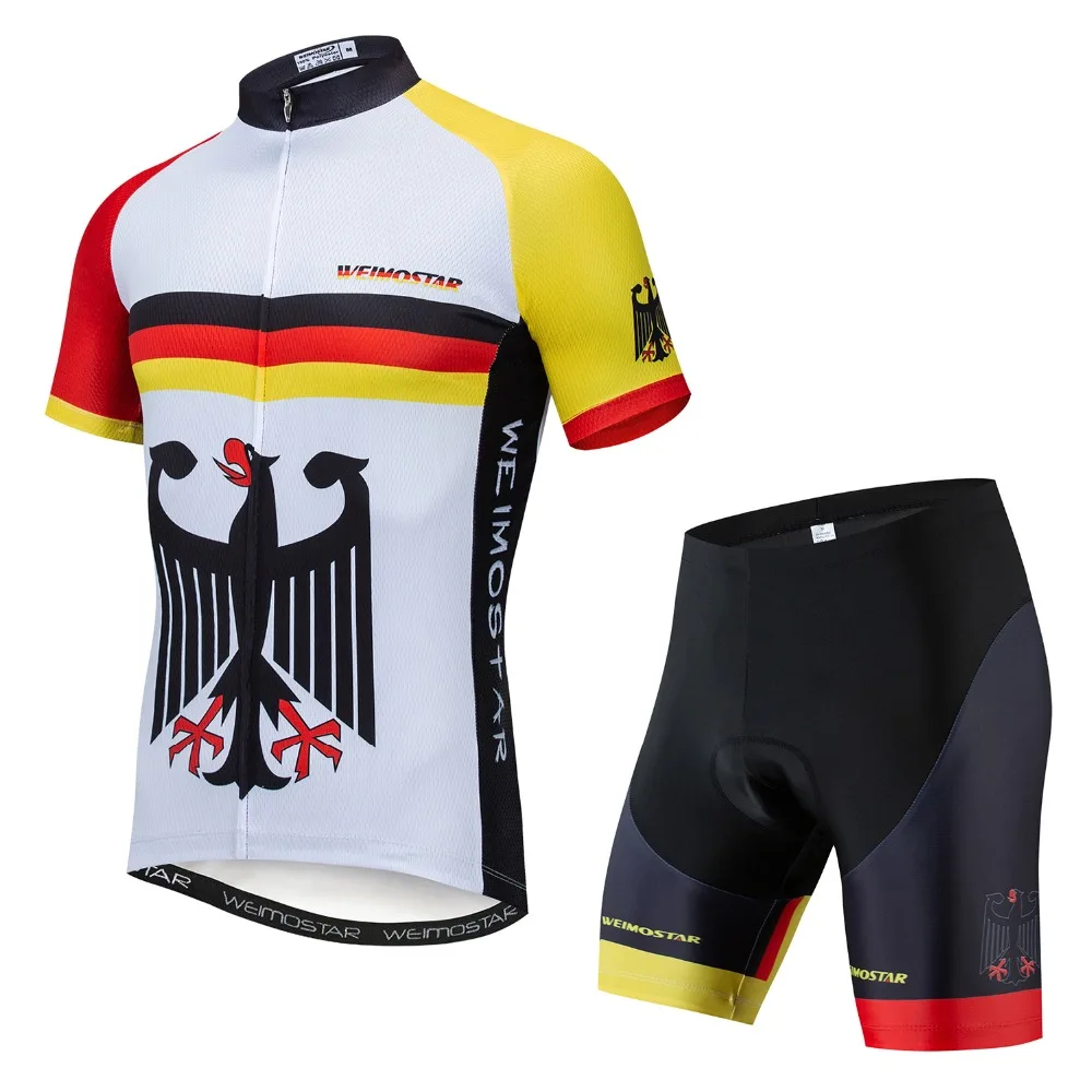 

Pro Team Cycling Jersey Sets Men's Summer Bike Gel Pad Shorts Bicycle Clothing Maillot Ciclismo Motocross Cycling Suit Germany