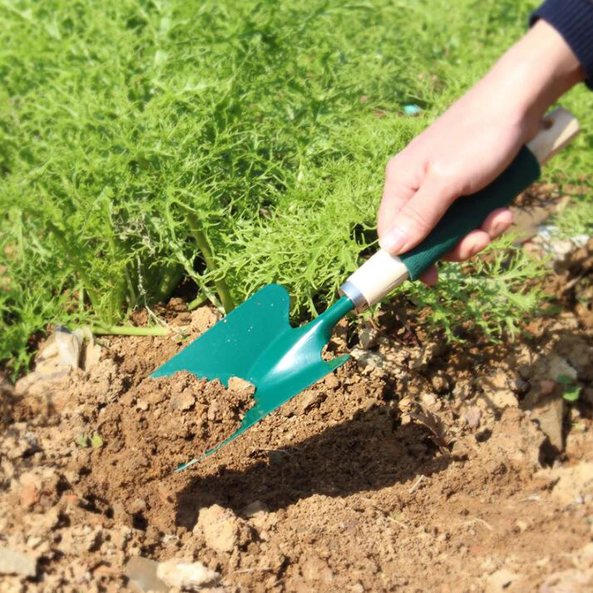 Деревянная ручка усиленный Садоводство лопатой рыхлого грунта посадки легко Применение для сада 36 см